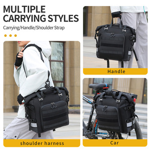 Vente en gros de petits sacs <span class=keywords><strong>porte</strong></span>-vélos personnalisés en tissu Oxford épais pour le cyclisme en plein air sac à bagages multi-poches de haute qualité - Product Image 5