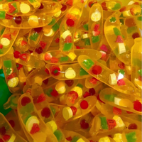 Balle anti-stress à presser, jouet sensoriel, TPR, cubes de fruits transparents, banane en maltose, jouet moelleux pour enfants et adultes