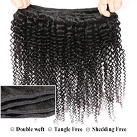 Extensions de cheveux bouclés Jerry en gros, très demandées, installation rapide, mèches de cheveux humains vierges non traités, double trame machine
