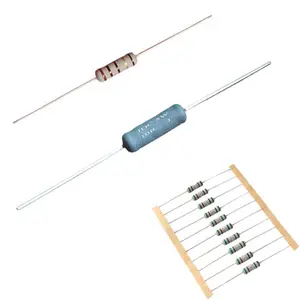 Resistor Lilitan Kawat Dilapisi Silikon, Daya Terukur dari 1/4w-5w, Ketahanan dari 0, 05r-50kr, 1%, 2%, dan Toleransi 5%