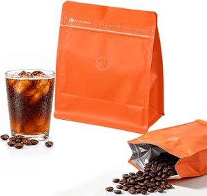 Sacs à café transparents en promotion 250g 150g 500g, sacs à fond carré avec valve, thermoscellables, anti-humidité pour café, aliments pour animaux, gelée - Product Image 1