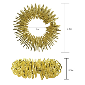 Truyền Thống Trung Quốc Vàng Bạc Ngón Tay Massage Bấm huyệt Vòng Điều Trị Của Nhãn Hiệu Massager Con Lăn Ngón Chân Thư Giãn Ngón Tay Massager Vòng - Product Image 2