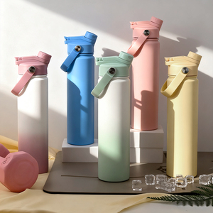 Customized 304 Stainless Steel Insulated <b>Water</b> <b>Bottle</b> <b>BPA</b>-<b>Free</b> Vacuum Flask with Sport Style Black Stainless Steel <b>Water</b> <b>Bottle</b> - Product Image 1