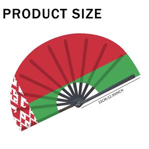 Abanicos Plegables de Bambú con la Bandera de Bielorrusia al por Mayor, Abanico de Mano para Carnaval, Boda, Festival, Fiesta, Agencia de Viajes - Product Image 2