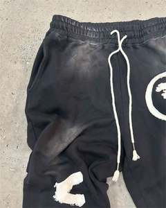 Otoño Invierno diseño personalizado hombres peso pesado Streetwear Joggers ropa informal suelta pantalones de chándal y Sudadera con capucha conjunto de dos piezas - Product Image 4