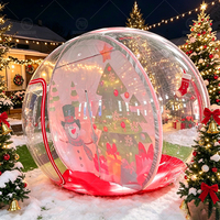 Globe à neige gonflable de Noël, photomaton, ballon à bulles, dôme d'air, igloo gonflable, globe à neige de taille humaine avec souffleur
