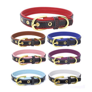<span class=keywords><strong>Collar</strong></span> de cuero para mascotas, correa de cuero con grabado de placa de hierro de acero inoxidable, venta al por mayor - Product Image 4