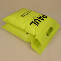 Sac d'Emballage en Plastique Givré à Fermeture Éclair avec Poignée pour T-shirts, Logo Imprimé, Refermable en Polyéthylène, Zip Lock pour Vêtements