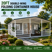 Maison conteneur de luxe extensible de 40 pieds, pliable, préfabriquée en acier, avec salle de bain et cuisine, logement temporaire, hôtel moderne