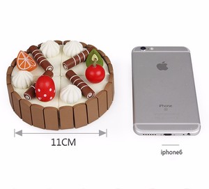 Children Funny Pretend Play Game Magnetic Mini Cutting <strong>Cake</strong> Toys Early Educational Eco-friendly <strong>Wooden</strong> Toy Kitchen for 2-4 Years - Product Image 5