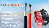 Cable Solar PV Negro Rojo 2.5mm2 4mm2 6mm2, Cable de Extensión para Panel Solar