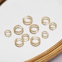 Boucles d'oreilles créoles en acier inoxydable de couleur or pour femmes, petits anneaux d'oreille simples à cercle rond Huggies, accessoires Steampunk Offre Spéciale