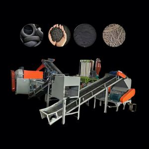 Full Set <b>Waste</b> Tire Recycling Machine Line Heavy Duty Tyre Shredder for Scrap Rubber Granules Production - Product Image 1