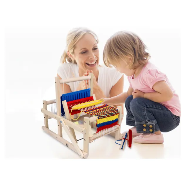 Brinquedo de tecelagem para crianças, máquina de tecelagem multi-artesanal <span class=keywords><strong>diy</strong></span>, <span class=keywords><strong>brinquedos</strong></span> inteligentes para crianças