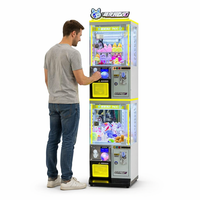 Machine à griffes à monnayeur et lecteur de code QR double paiement pour peluches, pour enfants, machine de jeu d'arcade commerciale à prix, pour divertissement familial