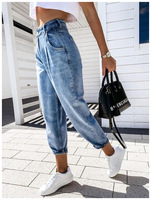 Pantalones de chándal informales para mujer, pantalón harén rasgado y ligero, Verano