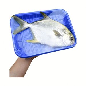 Barquette alimentaire rectangulaire en plastique bleu jetable pour supermarché, pour l'emballage des fruits de mer et des légumes/fruits - Product Image 1