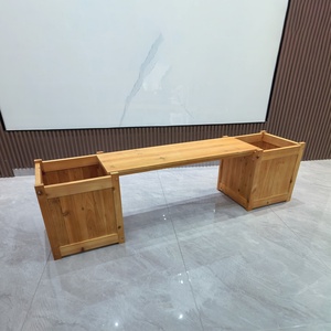 Lot de 2 jardinières en bois de style <span class=keywords><strong>banc</strong></span> amovible, vente en gros d'usine, <span class=keywords><strong>banc</strong></span> à fleurs en bois, décoration de <span class=keywords><strong>jardin</strong></span> d'extérieur - Product Image 2