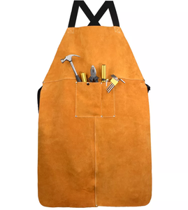 Zhengyi Protect Heavy Duty Cow Split Leather Welding <strong>Apron</strong> 6 Pockets Flame Heat Resistant BBQ <strong>Work</strong> Shop Customizable All Season - Product Image 1