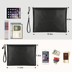 CUSTOM Custom Logo Waterproof Fireproof Organizer Safe Storage Pouch for Important <b>Documents</b> Papers Valuables Filing Product - Product Image 4