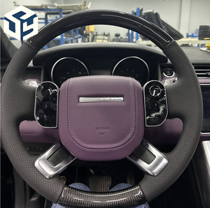 <span class=keywords><strong>Volante</strong></span> de fibra de carbono para Land Rover para Range Rover Velar Sport, <span class=keywords><strong>volante</strong></span> de fibra de carbono LED de cuero blanco - Product Image 3