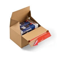 Boîtes en papier d'expédition Eurobox personnalisées en carton ondulé brun avec stratification mate et gaufrage pour le stockage des chaussettes et de la fourrure
