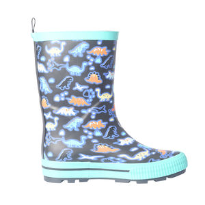 Bottes <span class=keywords><strong>de</strong></span> <span class=keywords><strong>pluie</strong></span> imperméables mignonnes pour enfants, faible MOQ, bottes en caoutchouc EVA antidérapantes à imprimé dinosaure <span class=keywords><strong>de</strong></span> dessin animé pour tout-petits, pour garçons - Product Image 3