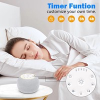 Machine apaisante pour bébé avec veilleuse chaude, 30 sons non répétitifs, spa sonore portable et rechargeable pour chambre de bébé