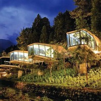 Casa Cápsula Espacial de Lujo Certificada por CE y NFRC, Casa Prefabricada Modular Moderna, Módulo Móvil para Glamping, Resort, Hotel, Oficina, Villa