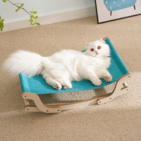 Hamac pour animaux de compagnie en bois Meow Xianer et lit pour chat - Conception simple universelle pour toutes les saisons