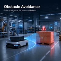 Sensor X-D500 8m 3D ToF untuk Otomasi Industri, Sistem Pengambilan dan Penempatan Pallet pada Lengan Robot, Sistem Visi Optik LiDAR yang Aman untuk Mata