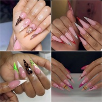Faux Ongles Press-On Faits Main en Gros, Motif Œil de Chat Vert avec Gemmes Métalliques, Ongles Artificiels de Luxe Réutilisables
