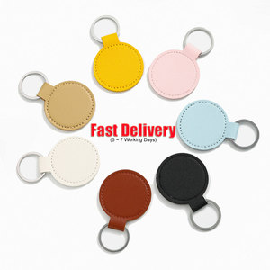 Chất lượng cao pu da móc chìa khóa nhà sản xuất tùy chỉnh thăng hoa trống logo faux bò da kim loại keychain sang trọng keyring - Product Image 3