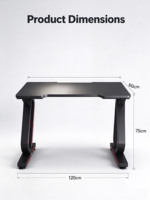 Bureau de jeu pour ordinateur, style course, table de bureau pour gamer, poste de travail PC avec support pour CPU