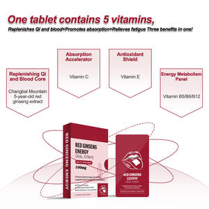 Bandes de ginseng rouge à dissolution orale, sans <span class=keywords><strong>eau</strong></span> nécessaire, pour le travail matinal, le travail tardif, les voyages, les trajets en train, les adultes - Product Image 6