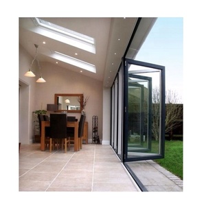 Puerta <span class=keywords><strong>de</strong></span> entrada <span class=keywords><strong>de</strong></span> seguridad plegable, perfiles <span class=keywords><strong>de</strong></span> aluminio para Patio <span class=keywords><strong>de</strong></span> cocina, Bifold, fabricante al por mayor - Product Image 4