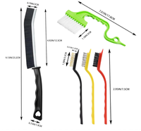 Brosse de nettoyage 9 pièces à poils durs ensemble de brosses de nettoyage pour cuisine salle de bain toilette coulis bouteille Gap fenêtre pistes