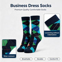 Chaussettes habillées pour hommes, douces et respirantes, à motif personnalisé, pour le bureau, les mariages et le quotidien, avec logo et taille personnalisables