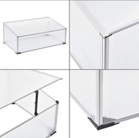 100x60x40/30cm vente en gros efficace mini-PC serres cadre en métal Polycarbonate petit Mini jardin semis protéger et planter