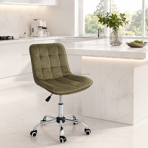 Chaises de bar multicolores directement de l'usine pour îlot de cuisine, siège de bar <span class=keywords><strong>pivotant</strong></span> à 360° avec dossier et roulettes - Product Image 2