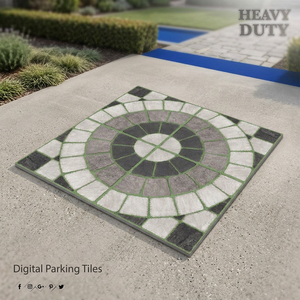 Vistaar Brand 9mm 400x400mm Embossed Non-Slip Porcelain Parking Tiles Outdoor Rustic Semi-matt Design - Product Image 4