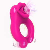 Stimulateur clitoridien à succion et léchage, anneau pénien pour éjaculation retardée, masseur clitoridien, jouet sexuel érotique pour couples
