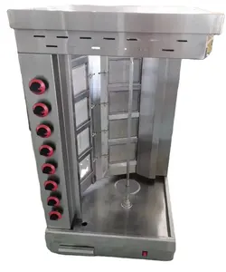 Mesin Doner Kebab 10 pembakar industri, mesin Shawarma Gas komersial untuk dijual