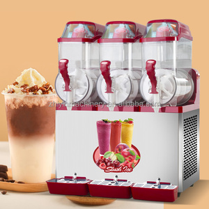 Máquina de granizado de hielo comercial Tres <span class=keywords><strong>tanques</strong></span> 36L Bebida fría Máquina de bebida de fruta de granizado de hielo triturado - Product Image 6