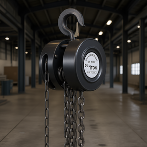 Paranco a Catena Manuale da 1 Tonnellata, Attrezzatura di Sollevamento Industriale in Acciaio con Catena Nera Lunga 3 Metri - Product Image 2