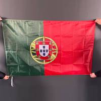 Drapeau du Portugal AhfuLife 3x5 pieds en polyester double face avec œillets en laiton, logo personnalisé pour décorations de fête intérieures/extérieures 2026