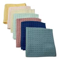 100% coton gaufré treillis torchon couleur unie ananas treillis chiffon de nettoyage cuisine serviette absorbant tissé Technique