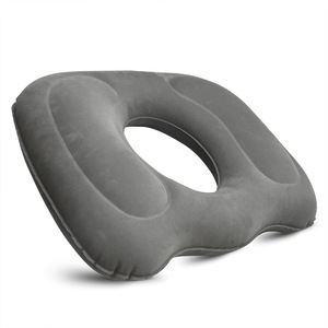 Cojín de Asiento de Felpa para Alivio de Hemorroides, Color Gris, Felpa Flocada, Firmeza Media, para Oficina, Sala de Estar, Dormitorio, Estudio - Product Image 1