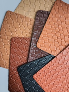 Support en <span class=keywords><strong>molleton</strong></span> de coton en cuir synthétique de tissage artificiel en PVC sans solvant imprimé pour la décoration de meubles de canapé et de bagages - Product Image 3