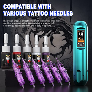 ชุดเครื่องสัก Tuffking แบบไร้สาย กำลังไฟ 10.5V 90Hz สำหรับงานไลน์และลงเงา พร้อมหมึก เข็ม ถุงมือ และกล่องเก็บ - Product Image 3